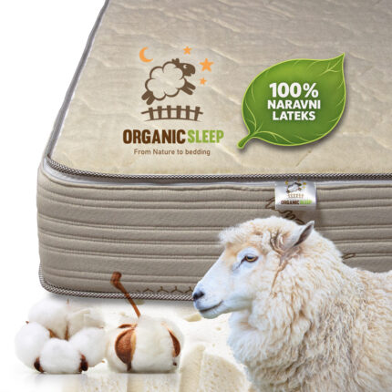 Lateks ležišče NATURE Organic Sleep z oznako 100 % naravni lateks